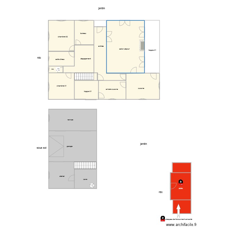 boilegaud 1300 am. Plan de 21 pièces et 242 m2