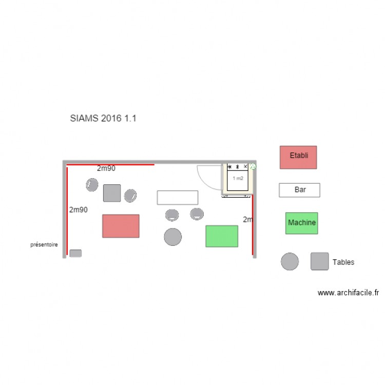Plan Stand Salon 1 1. Plan de 0 pièce et 0 m2