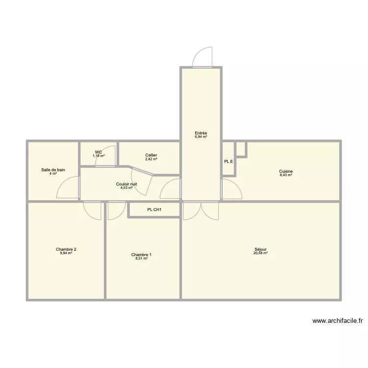 Appart Stephlor. Plan de 