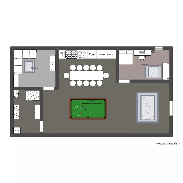 horji3. Plan de 3 pièces et 88 m²