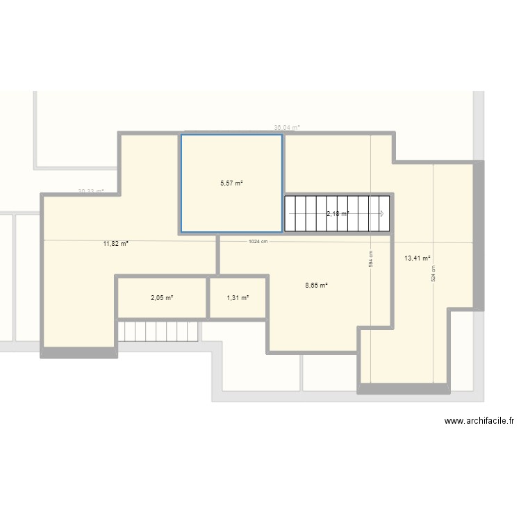 barboza. Plan de 17 pièces et 183 m2