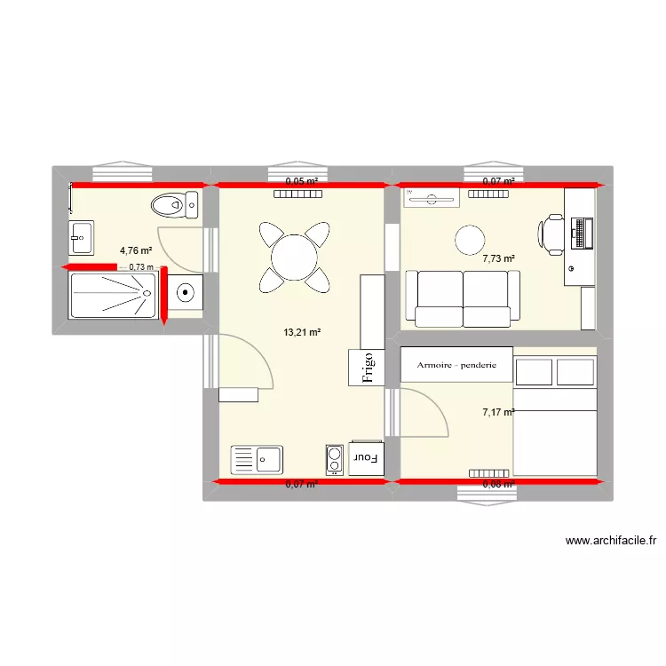 I2Etage2DroiteMeublé. Plan de I2Etage2DroiteMeublé. Plan de