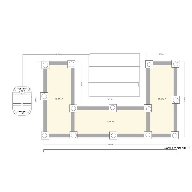 fondation container 2. Plan de 0 pièce et 0 m2