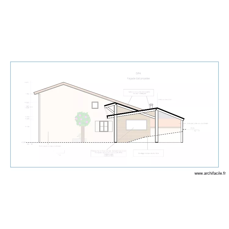 Plan de coupe est. Plan de 