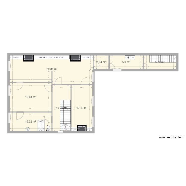 les bordes etage 1. Plan de 0 pièce et 0 m2