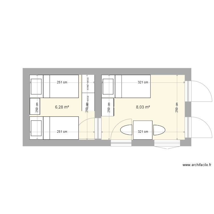 dependancev0. Plan de 0 pièce et 0 m2