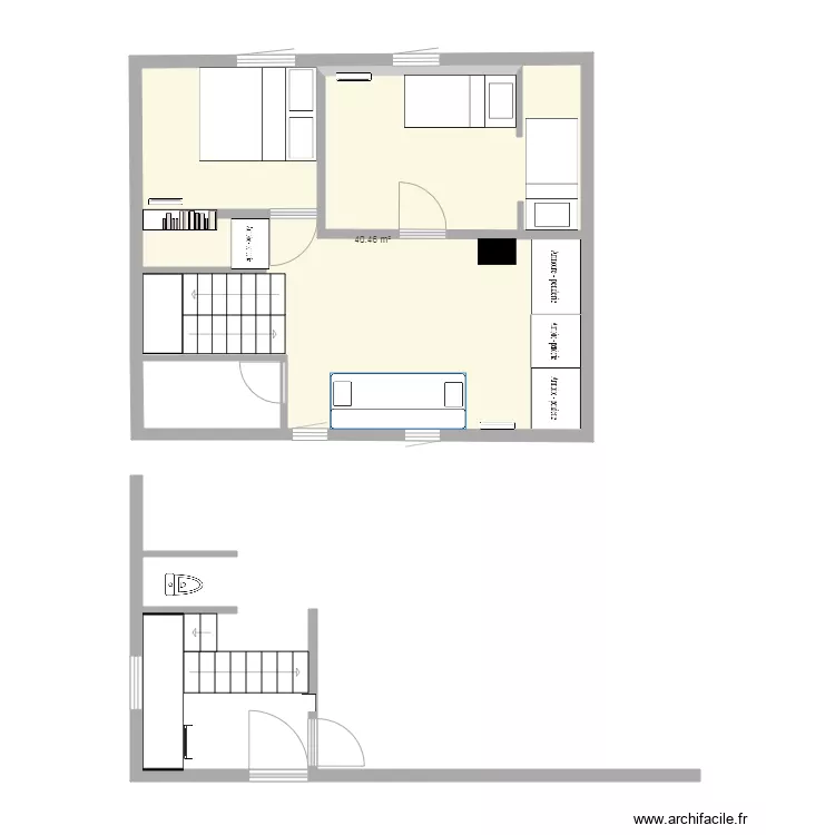 Plan chalet luminaires. Plan de 