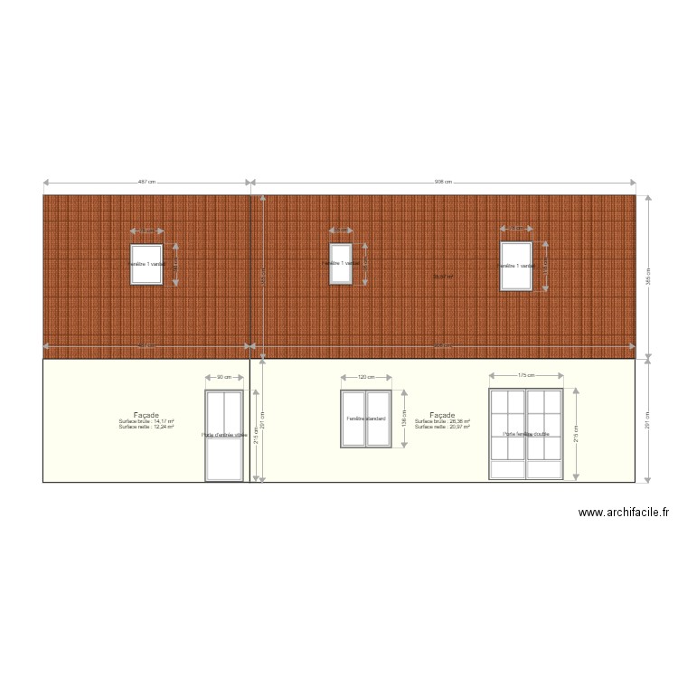 facade arriere terminer. Plan de 0 pièce et 0 m2