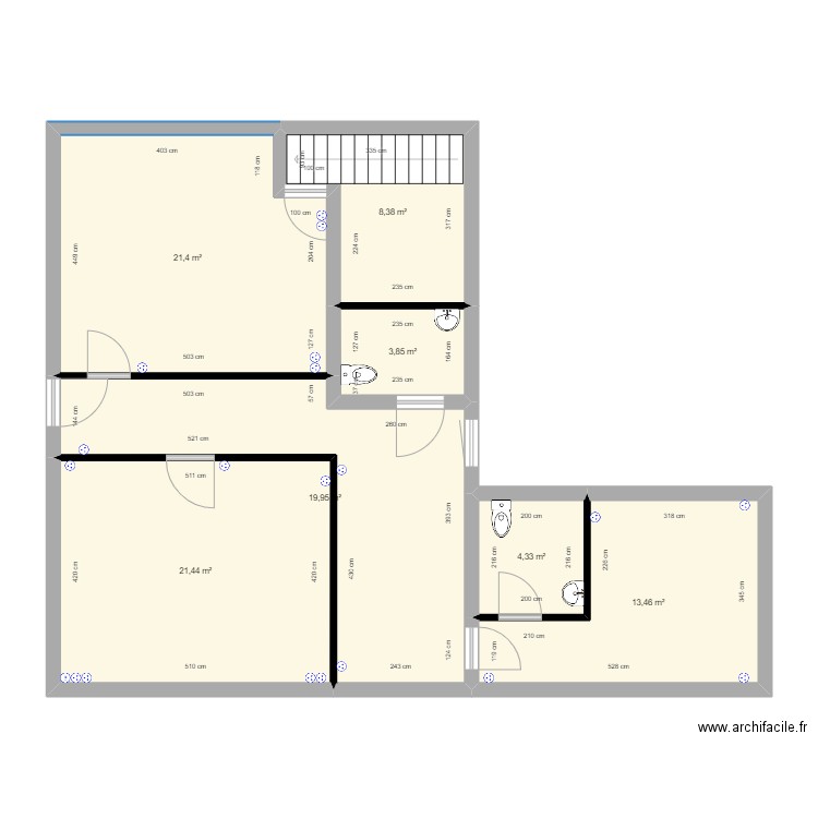 cabinet saint pierre. Plan de 7 pièces et 93 m2