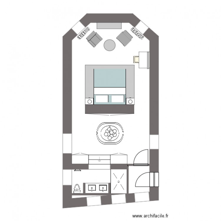 Chambre Chateau Buffière 5. Plan de 0 pièce et 0 m2