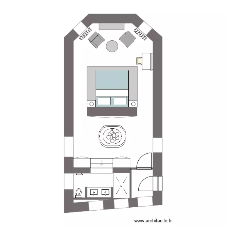 Chambre Chateau Buffi&egrave;re 5. Plan de 
