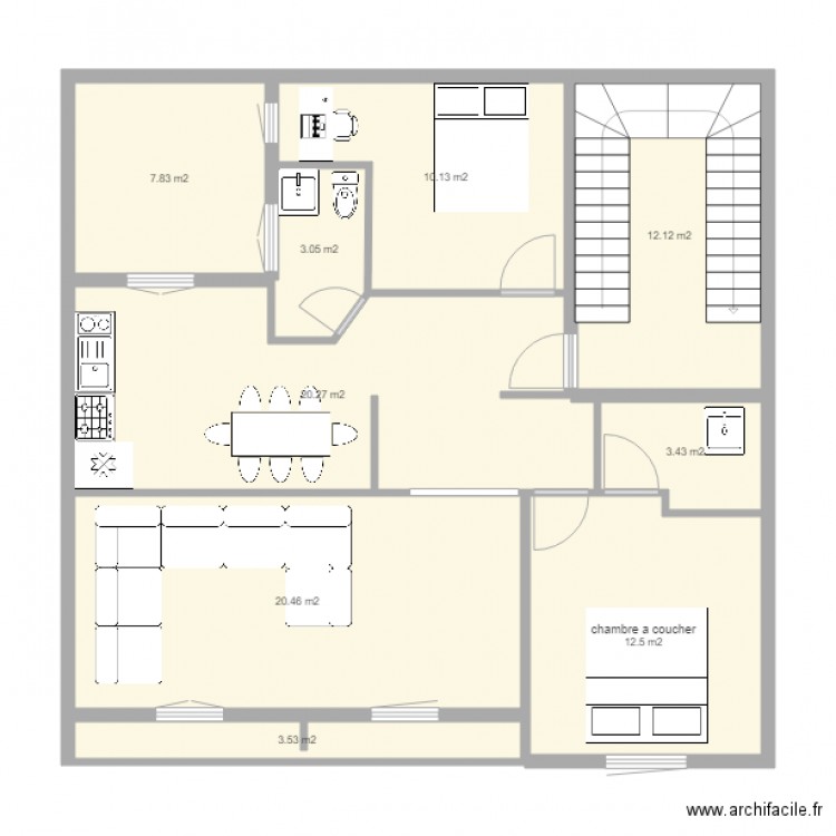 taddart. Plan de 0 pièce et 0 m2