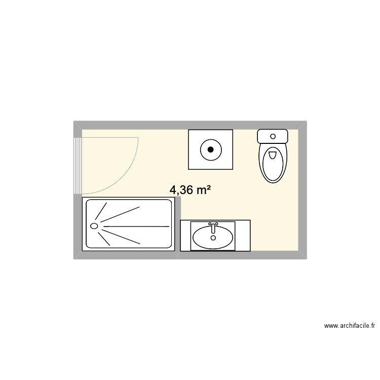 SdB AA v2. Plan de 0 pièce et 0 m2