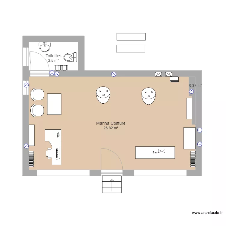 Marina coiffure. Plan de Marina coiffure. Plan de