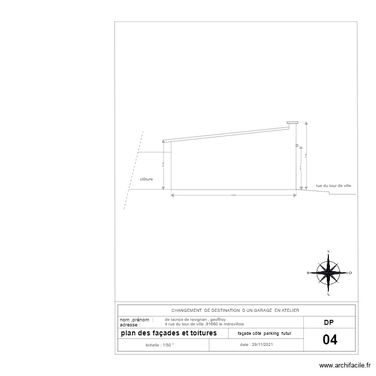 plan de coté futur dp 04 facade parking. Plan de plan de coté futur dp 04 facade parking. Plan de