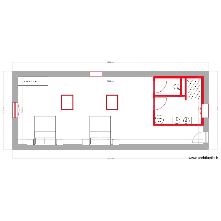 ROBILLIARD rev 5. Plan de 1 pièce et 54 m2