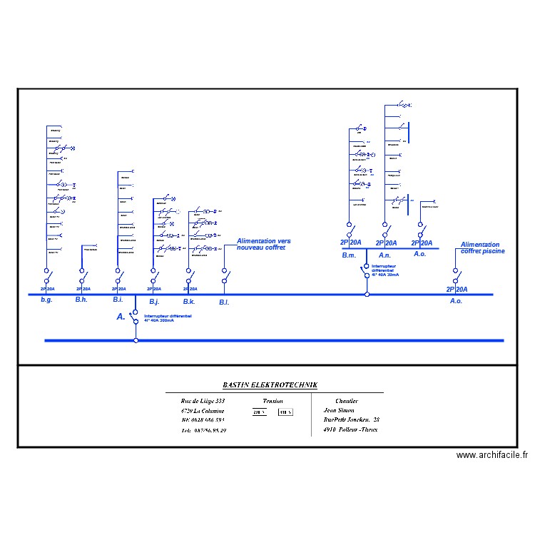 Jean Simon schéma unifilaire B. Plan de 0 pièce et 0 m2