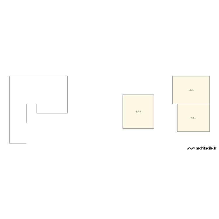 plan plage cha. Plan de 3 pièces et 34 m2