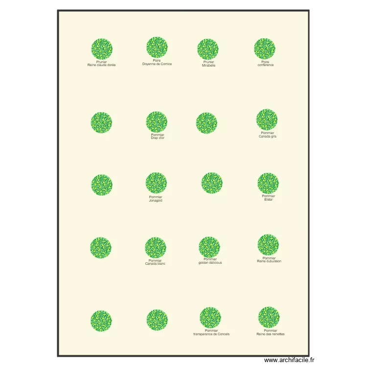 plan verger. Plan de 