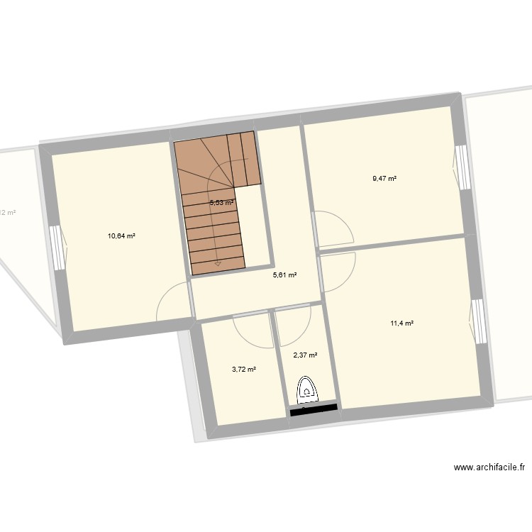 merlin. Plan de 15 pièces et 162 m2