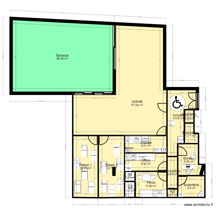 93SD1-8M projet V2 CRECHE1. Plan de 0 pièce et 0 m2
