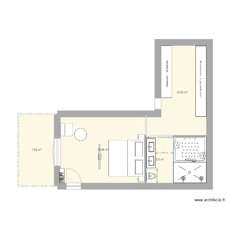 suite parentale 3. Plan de 0 pièce et 0 m2