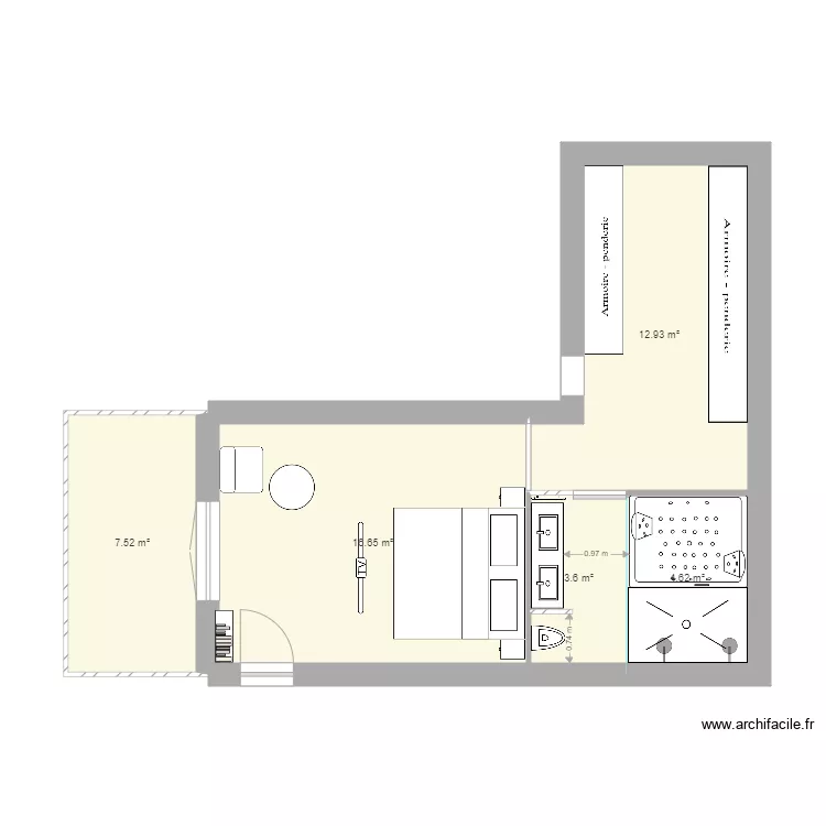 suite parentale 3. Plan de 
