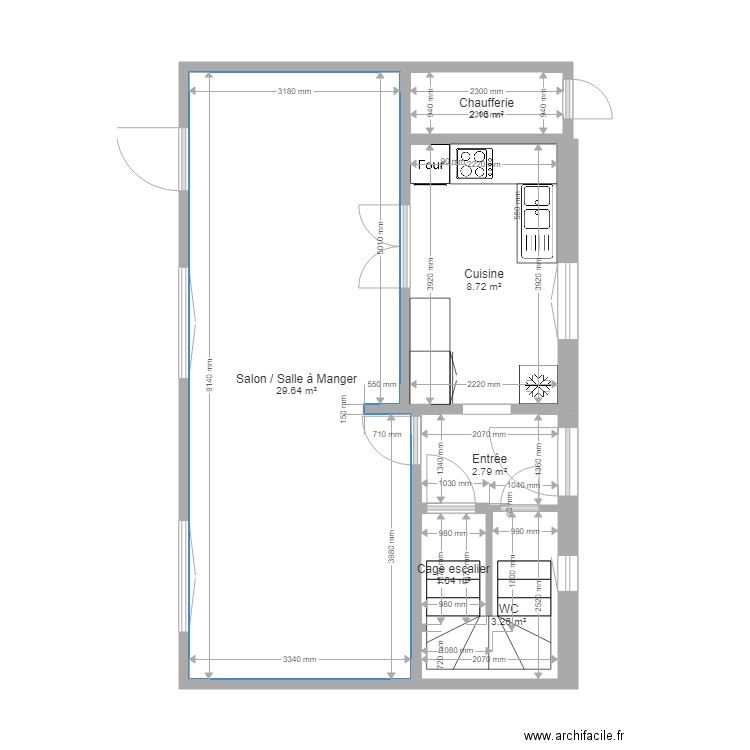 SOLTERRE 3 pl Bourg Aménagement Cuisine v3. Plan de 0 pièce et 0 m2