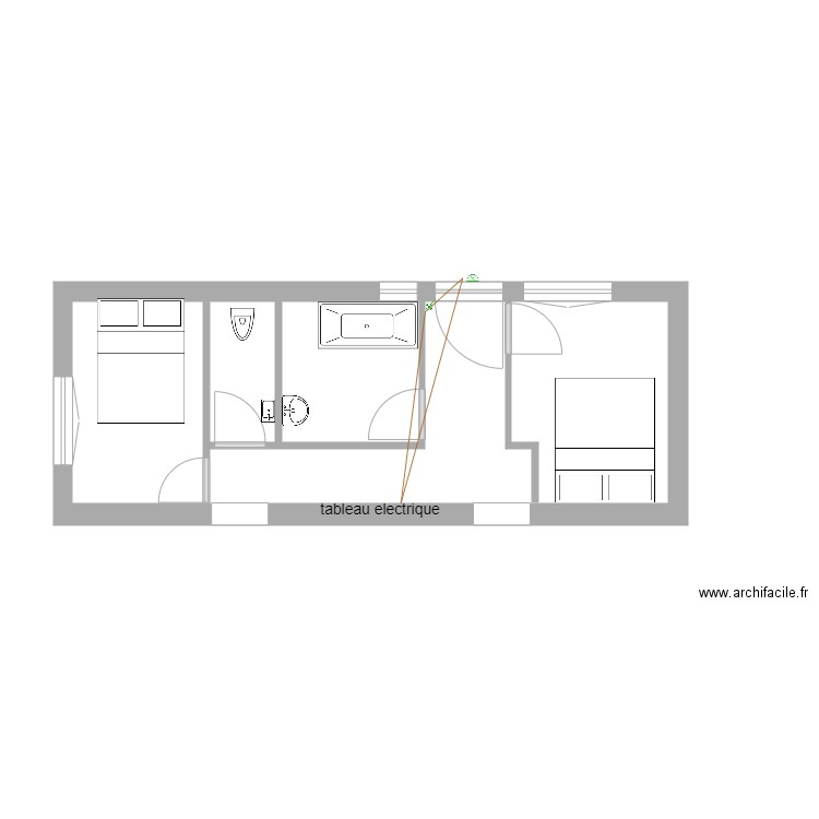 plan15N3rev2. Plan de 1 pièce et 30 m2