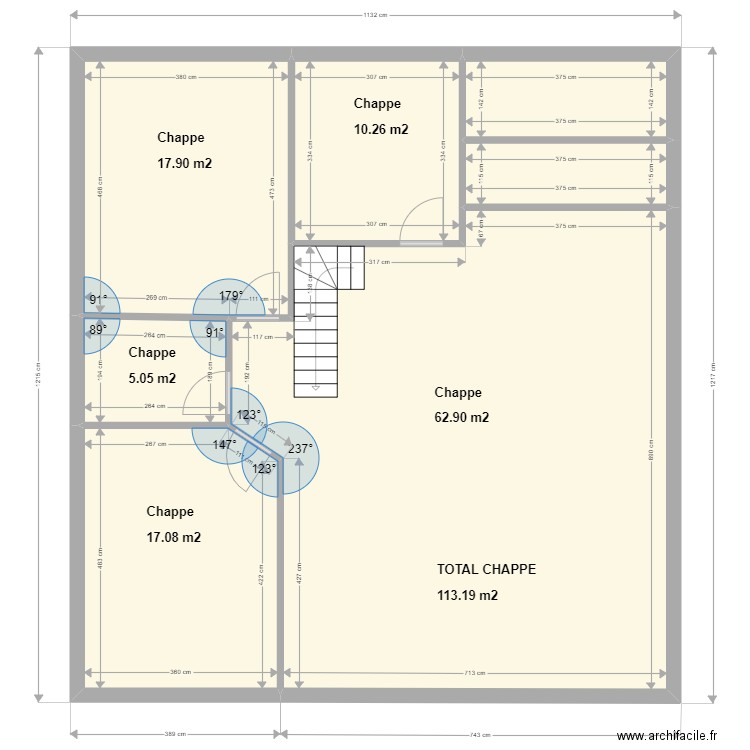 comble pour chappe. Plan de 0 pièce et 0 m2