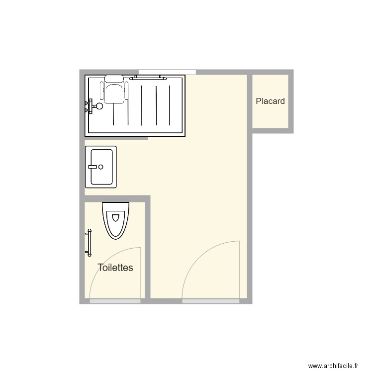 plan après travaux LEAL 2. Plan de 3 pièces et 7 m2