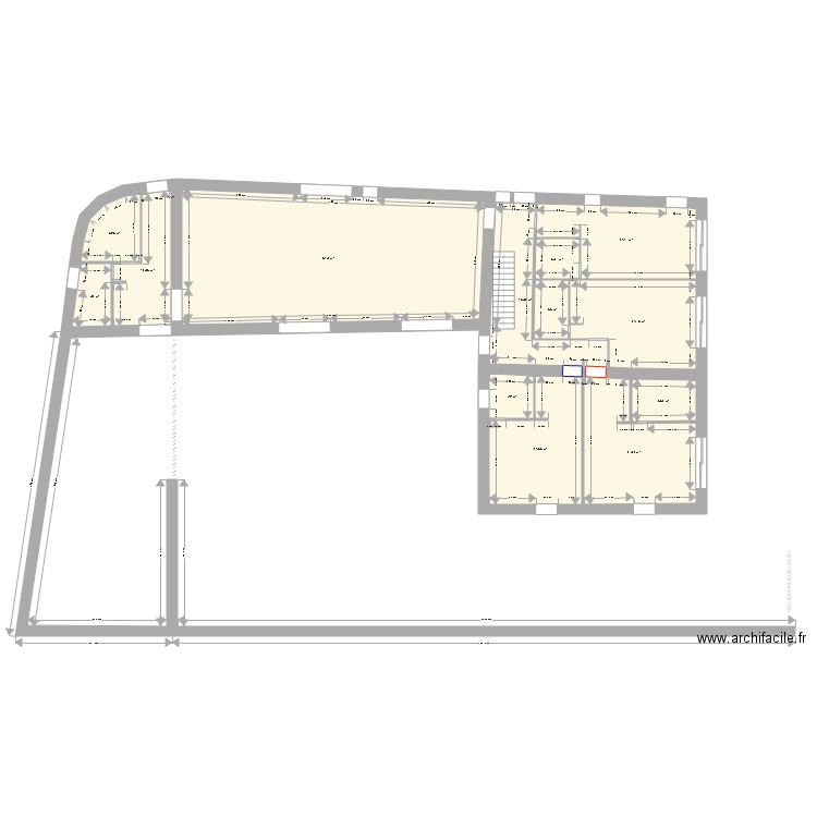 plan cotes placo OK. Plan de 0 pièce et 0 m2