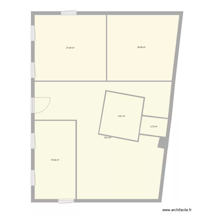 Bureaux Gr&eacute;sy base. Plan de 