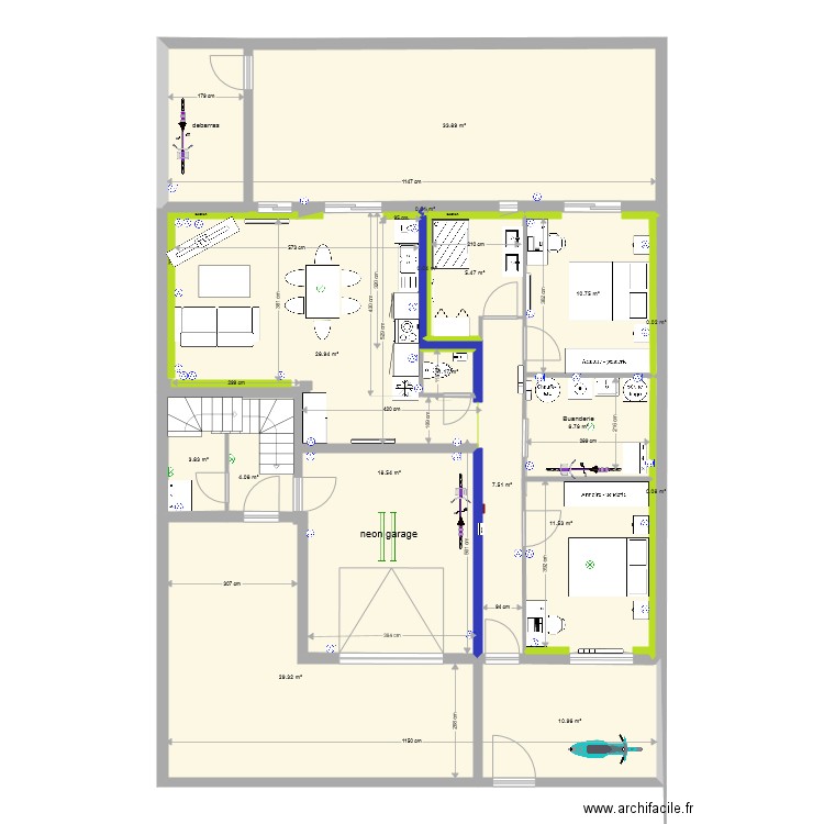 fusain rdc T3 sejour sud V1 fevrier 2021. Plan de 0 pièce et 0 m2