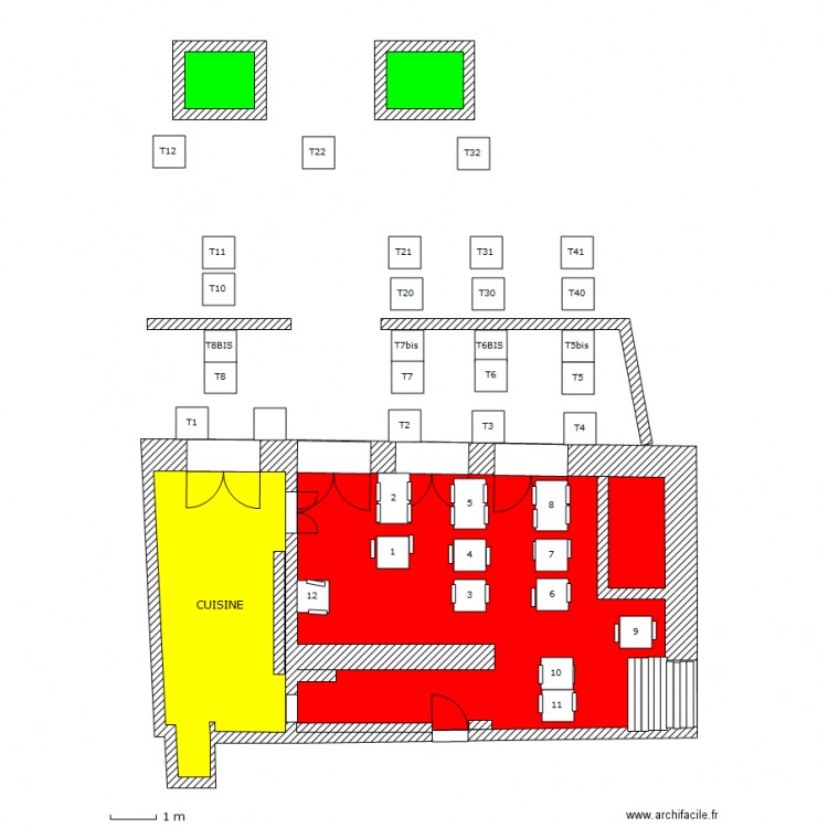 BISTROT GAGA. Plan de 0 pièce et 0 m2