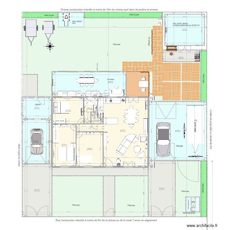 Saint andré 21 janvier. Plan de 29 pièces et 537 m2