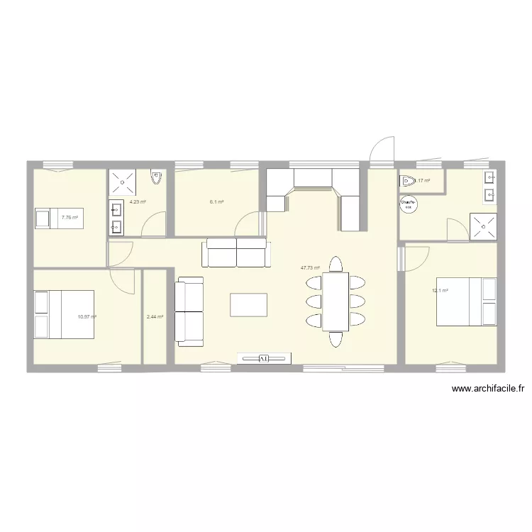 maison thourotte apres travaux. Plan de 