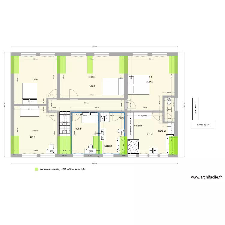 Verdon v13 lucarne rampantes 4 ch. Plan de 