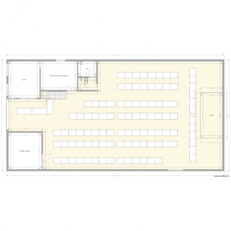 CMEB RdeC table. Plan de 0 pièce et 0 m2