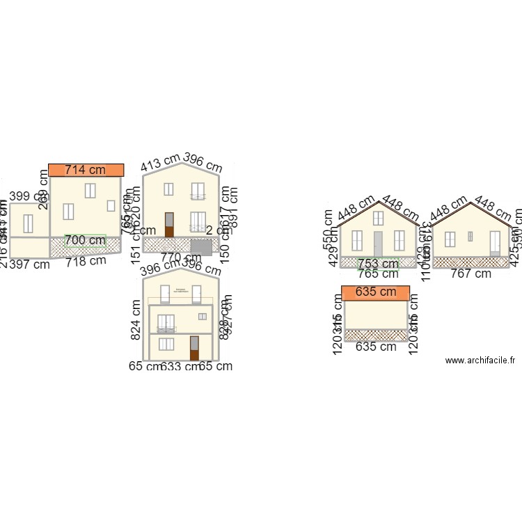 Plan Bourgeois. Plan de 15 pièces et 308 m2