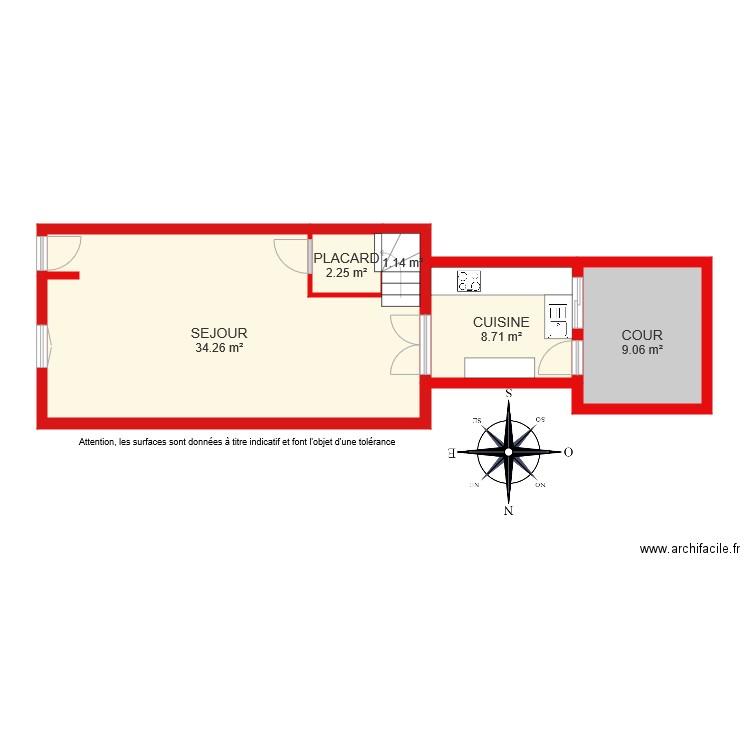 BI 5725 RDC coté. Plan de 0 pièce et 0 m2