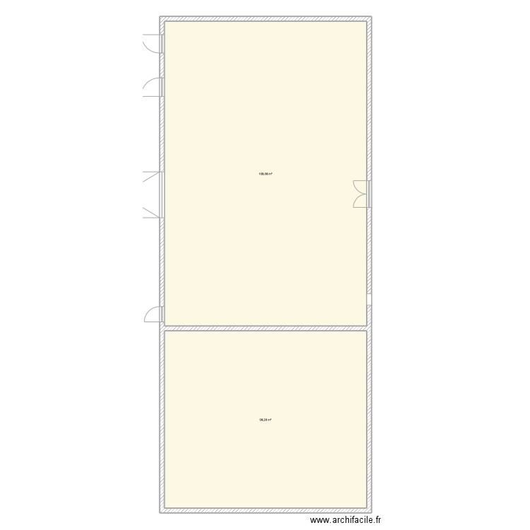 pfc . Plan de 2 pièces et 267 m2