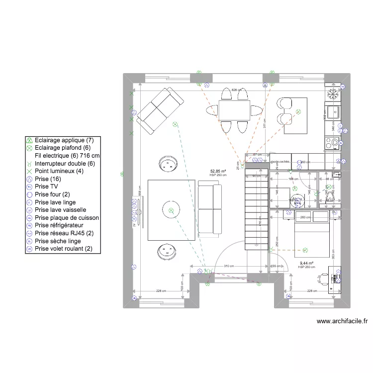 RDC VILLA CELYA. Plan de 