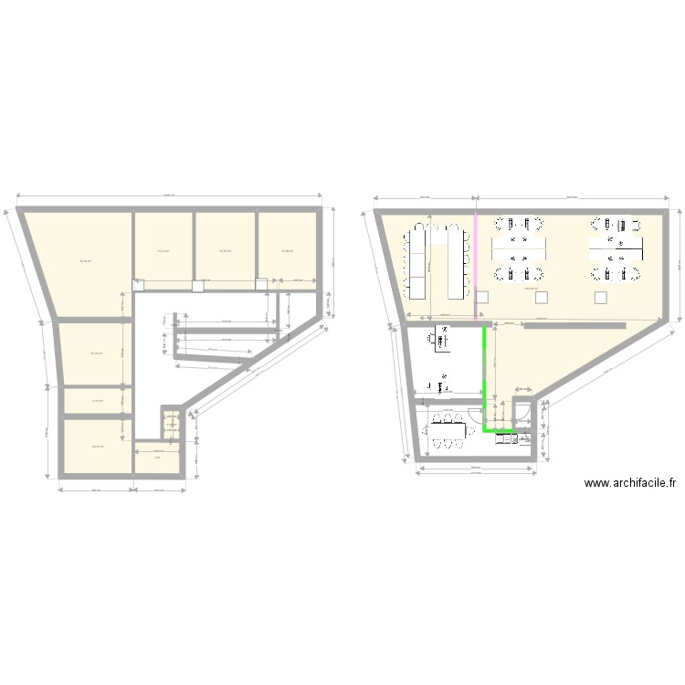bureau. Plan de 0 pièce et 0 m2