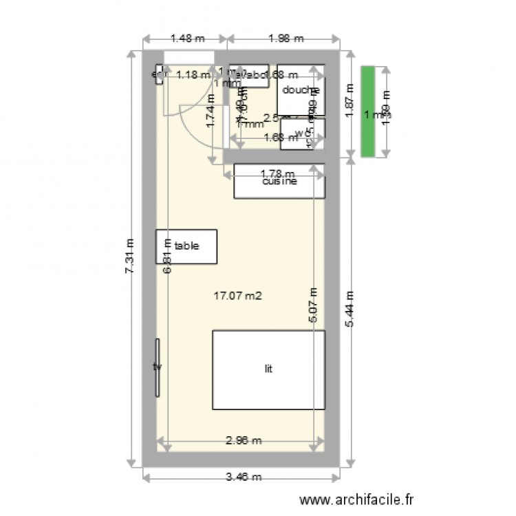 mamert bureau studiot1. Plan de 0 pièce et 0 m2