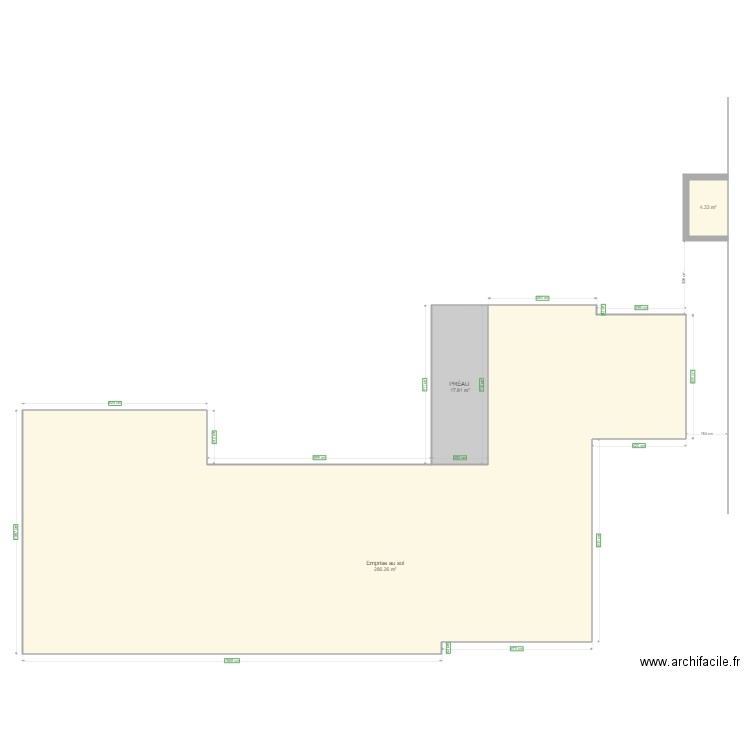 emprise au sol. Plan de 0 pièce et 0 m2