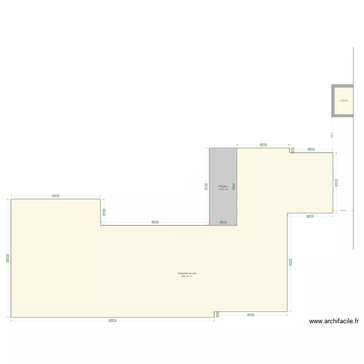 emprise au sol. Plan de 