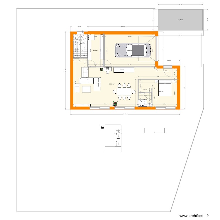 Bernin avec étage et suite parentale à droite. Plan de 0 pièce et 0 m2