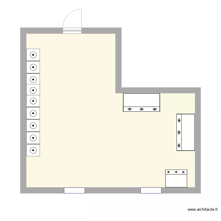 boulangerie. Plan de 