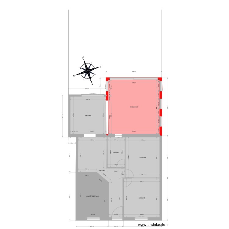 extension potok. Plan de 0 pièce et 0 m2